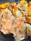 Muslitos de pollo al horno con vegetales