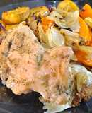 Muslitos de pollo al horno con vegetales