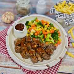 Saikoro Steak with BBQ Sauce-レシピのメイン写真