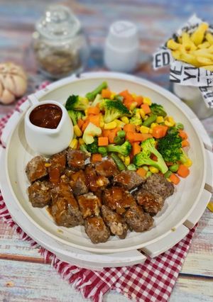 Foto resep Saikoro Steak with BBQ Sauce