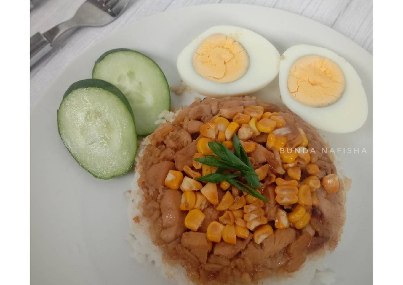 Nasi Tim Ayam Jagung