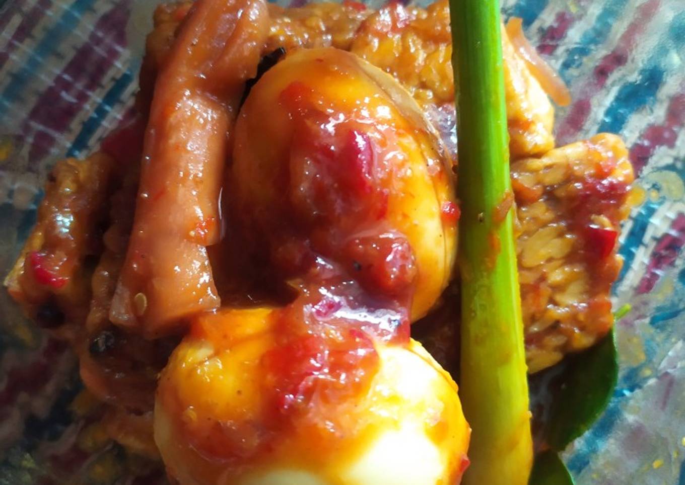 Rica rica telur campur sosis