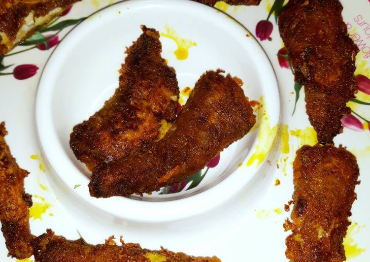 Homemade Bombay duck fish fry
