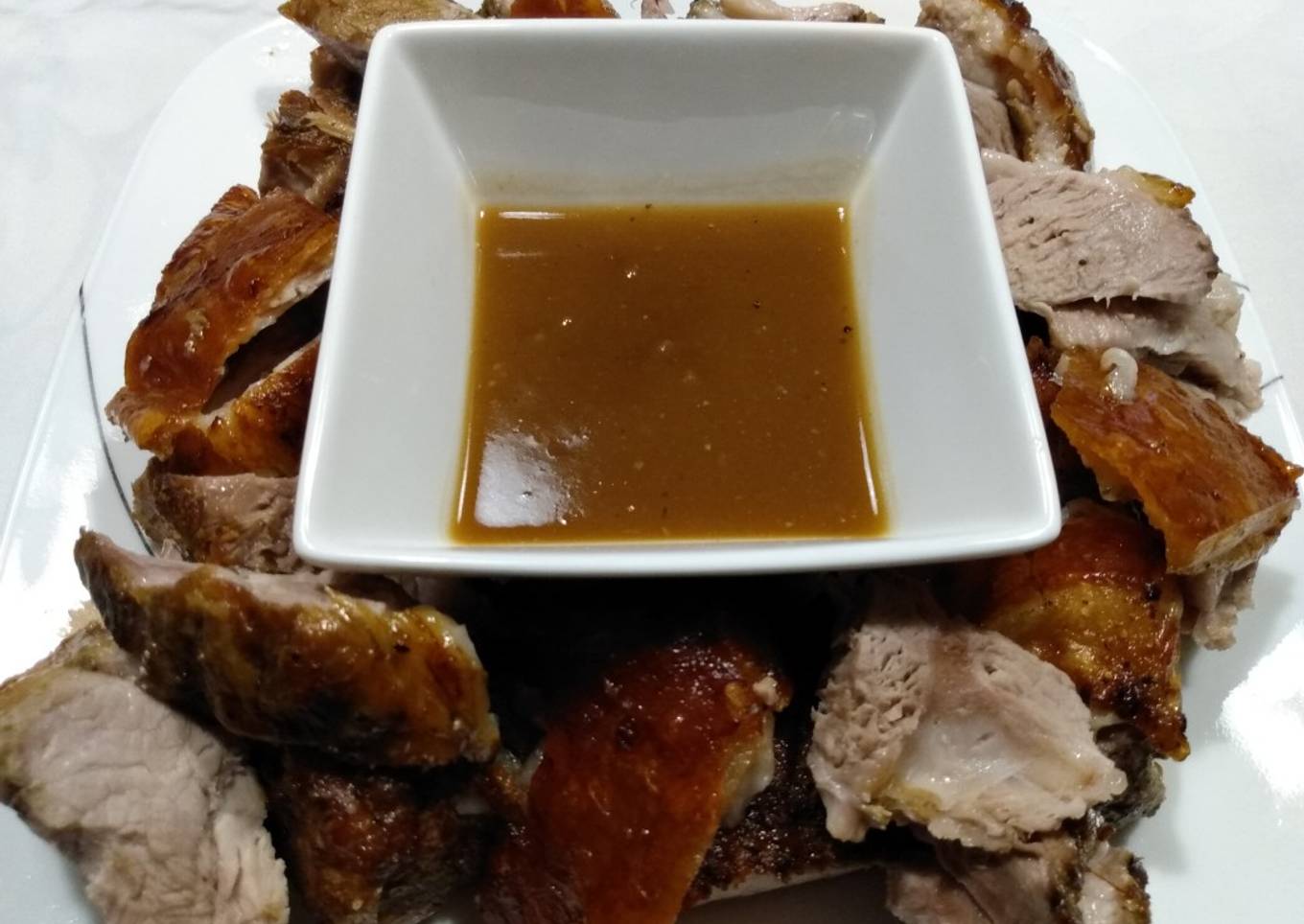Easiest Way to Prepare Any-night-of-the-week Pork roast with crispy
crackling and apple gravy