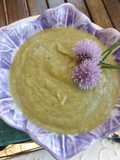 Crema de pak choi y judías verdes
