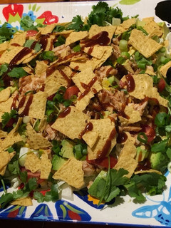 A picture of California Pizza kitchen the original BBQ Chicken chopped salad.