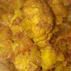 A picture of Aaloo gobi veg.