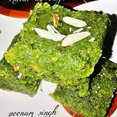 A picture of Matar barfi /green pea fudge.