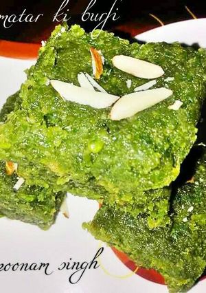 A picture of Matar barfi /green pea fudge.