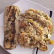 Arroz blanco con verduras
