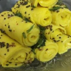 A picture of Khandvi yummy gram flour rolls.