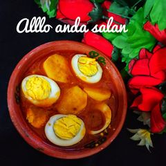Aloo anda salan A picture of Aloo anda salan.