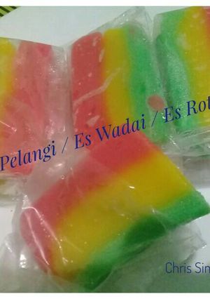 Foto resep Es Gabus Pelangi / Es Wadai / Es Kue / Es Roti