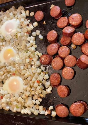 A picture of Sheet pan breakfast.