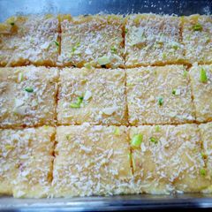 A picture of Coconut Mithai#weeklyjikoni challenge.