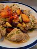 Pollo con salsa de verdeo