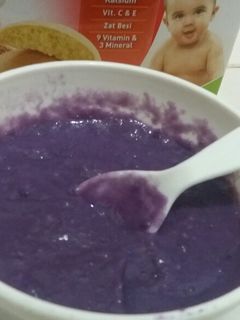 Foto resep MPASI 6+ ubi ungu,biskuit milna