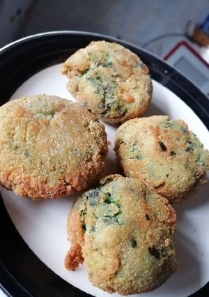 Una foto de Croquetas de papa y espinaca