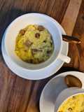 Chocolate chip cookie mug cake