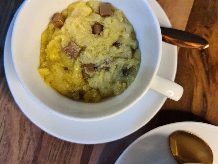 Easy Steps Make|Recipe} Chocolate chip cookie mug cake the So Delicious , So Delicious