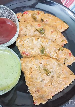 সুজি ভেজিটেবল প্যান কেক (Rava Handvo recipe in bengali) রেসিপির প্রধান ছবি