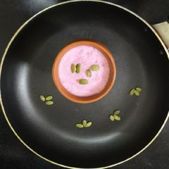 A picture of Misti Dahi -beetroot flavoured.
