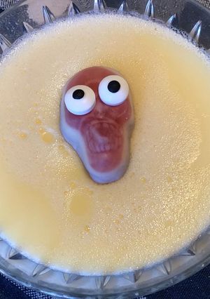 Une photo de Crèmes vanille « skull » à l agar agar