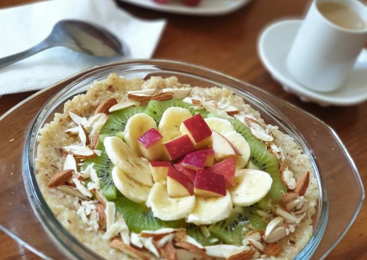 Recipe of Super Quick Homemade Broken wheat fruits porridge