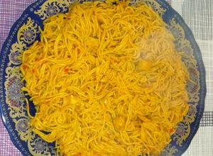 صورة لوصفة السباغيتي بالخضروات مطحون👍😋