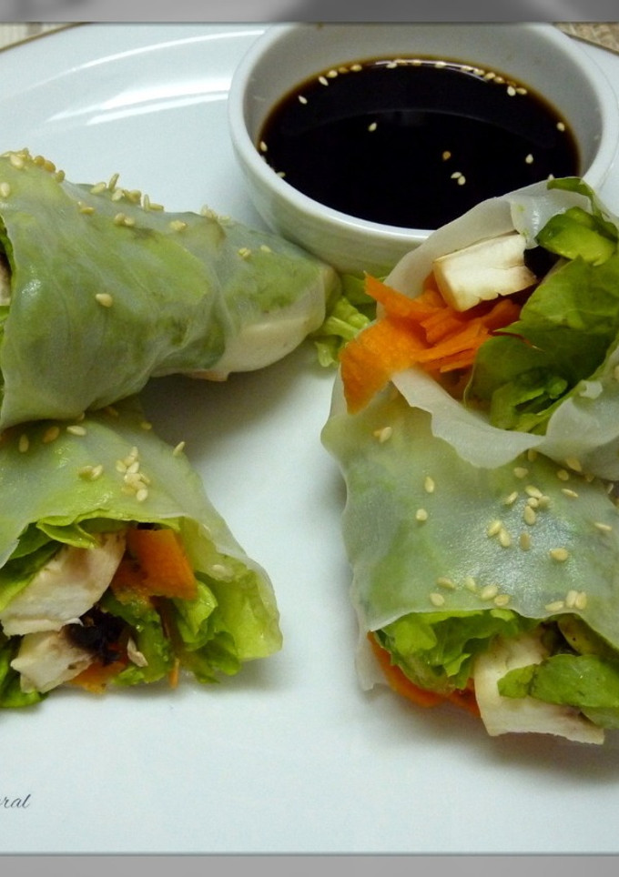 Una foto de Rollitos primavera de vegetales