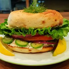 A picture of Mike's Cold Alaskan King Crab Cheese Bagel Spread.