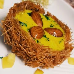 Vermicilli mango rabdi nest A picture of Vermicilli mango rabdi nest.