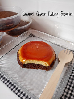 Foto resep Caramel Cheese Pudding Brownies