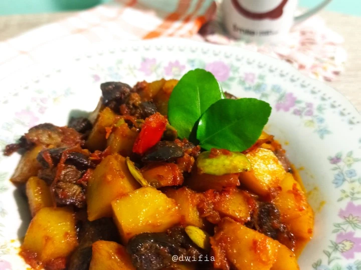 Easy Ways Prepare Recipes Sambal Goreng Ati Kentang pete the So Delicious Perfect.