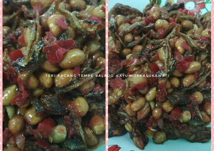 Cara Memasak saat makan malamTeri Tempe kacang balado