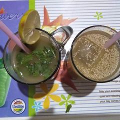 A picture of Sweet and salty sattu drinks.