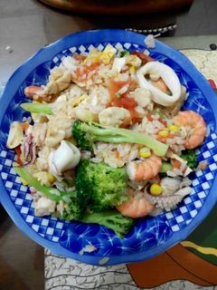 焗烤海鮮燉飯 的食譜成品照片