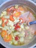 Sup telur wortel kentang bumbu mie instan