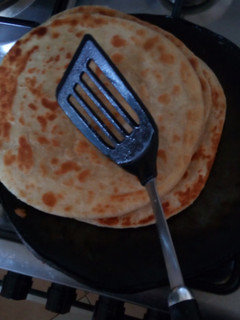 A picture of Golden Layered Chapati.