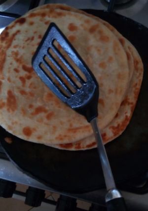 A picture of Golden Layered Chapati.