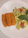 Tortellini com Queijo de Cabra e Espinafres
