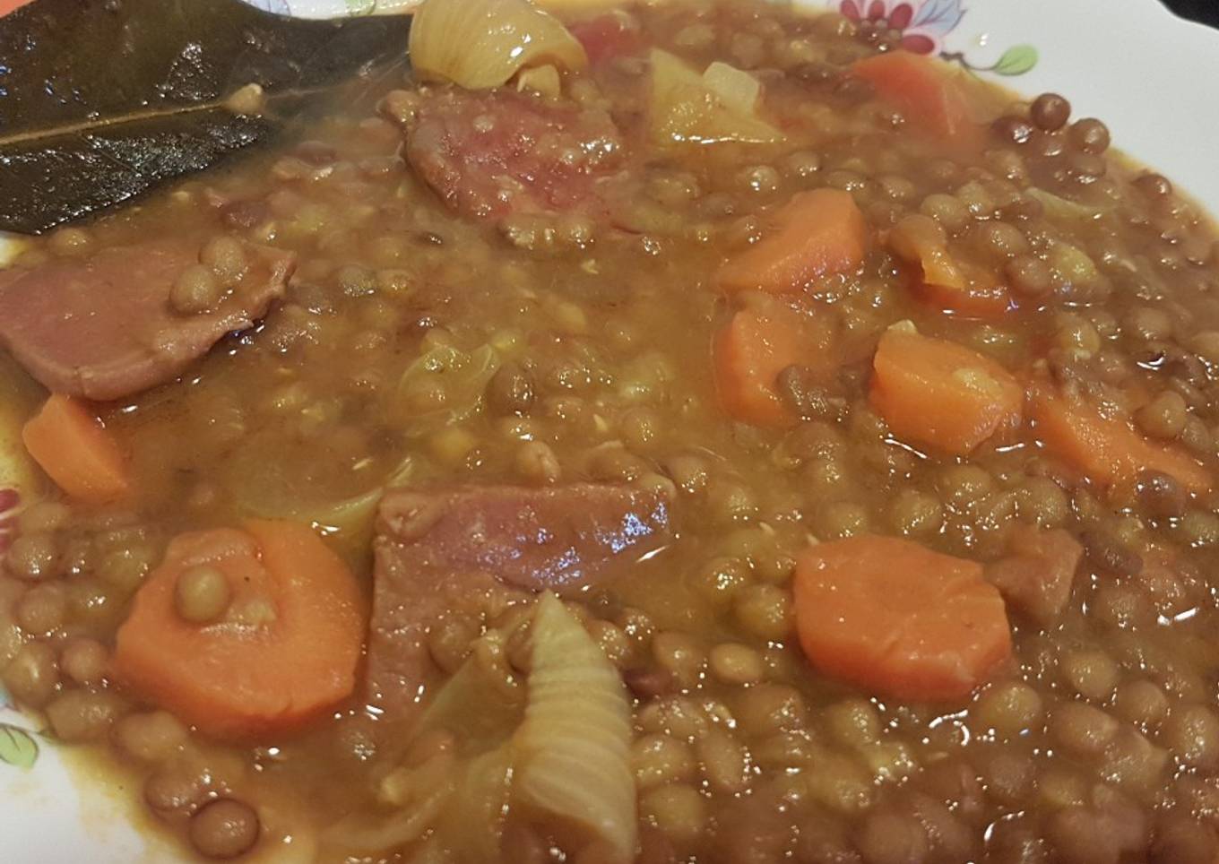 Lentejas estofadas sin chorizo