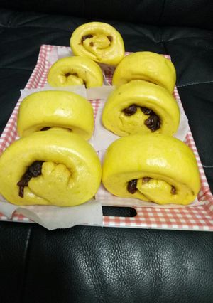 南瓜米酒桂圓饅頭 的食譜成品照片