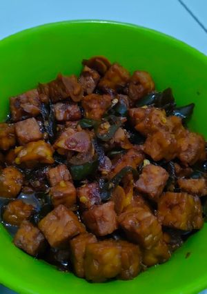 Foto resep Oreg tempe basah tanpa bumbu uleg