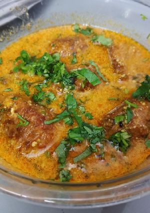A picture of Lauki (Gourd)Kofta Curry-A very special and tasty curry which goes very well with garam Phulka.