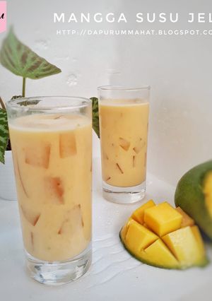 Foto resep Mango Milk Drink / Es Mangga Jeli Susu