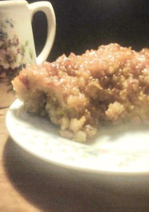Una foto de Budín de pan con ralladura de limón