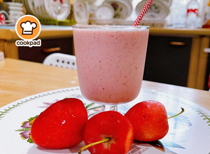 Gambar 👩‍🍳Strawberry Apples- Strawberry Smoothie🍎🍓