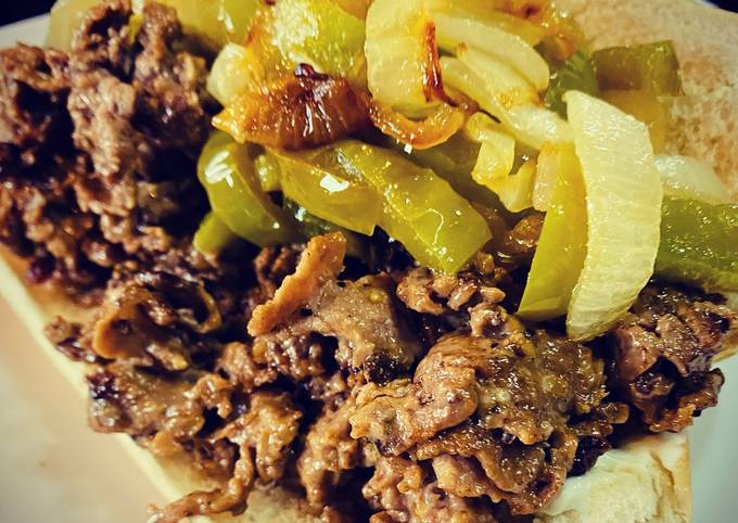 Recipe of Quick Philly Cheesesteak Baby!