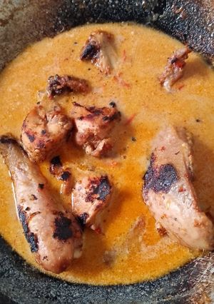 Foto resep Ayam bakar kuah santen